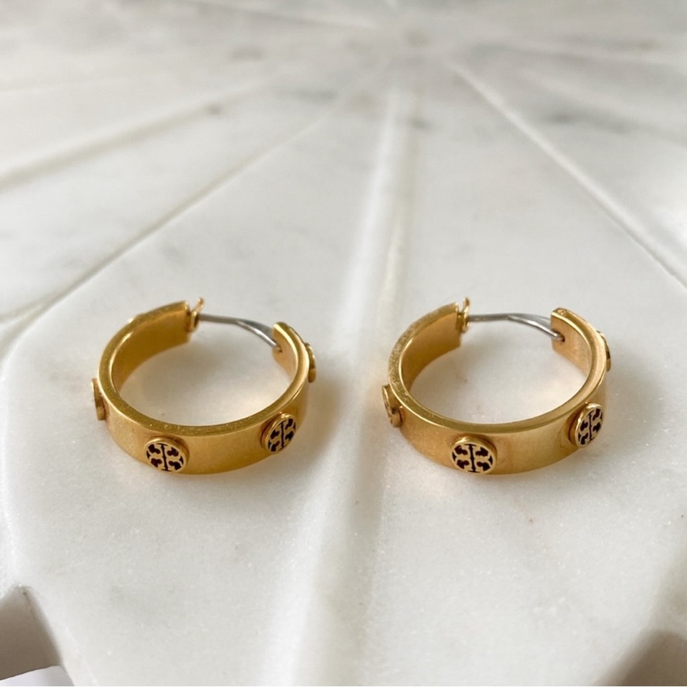 Tory Burch Miller Huggie Hoop Earrings